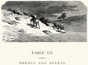 Images Dated 23rd September 2014: La Fontaines Fables - Phoebus and Boreas