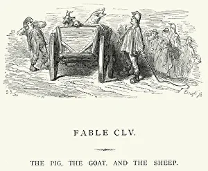 Market Gallery: La Fontaines Fables - Pig Goat and the Sheep