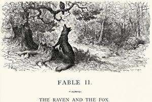 Images Dated 6th August 2014: La Fontaines Fables - Raven and the Fox