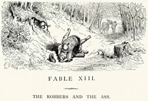 Images Dated 6th August 2014: La Fontaines Fables - Robbers and the Ass