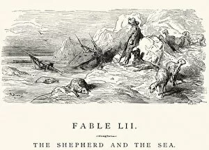 Images Dated 5th August 2014: La Fontaines Fables - Shepherd and the Sea