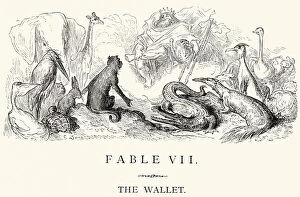 Images Dated 6th August 2014: La Fontaines Fables - The Wallet