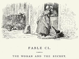 Images Dated 18th December 2014: La Fontaines Fables - Woman and the Secret