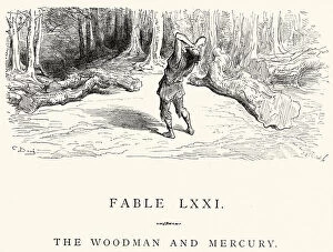 Images Dated 23rd September 2014: La Fontaines Fables - The Woodman and Mercury