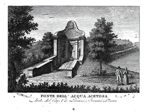 Altertum Prints: La fontana dell'Acqua Acetosa