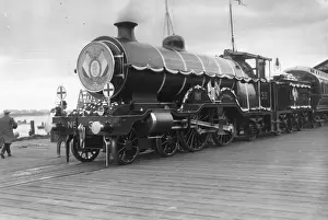 Visit Prints: La France 1913; The London, Brighton and South Coast Railway railway engine decorated
