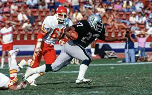 LA Raiders Kenny Hawkins Game Action