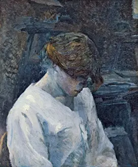 Henri Prints: La Rousse in a White Blouse, 1889. Artist: Toulouse-Lautrec, Henri, de (1864-1901)