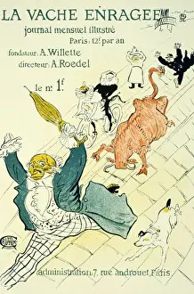 Henri De Toulouse Lautrec Prints: La Vache Enragee - The Enraged Cow