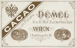 Confectionery Prints: Label Cacao en Poudre from Demel
