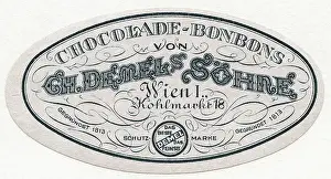 Confectionery Prints: Label Chocolade-Bonbons from Demel
