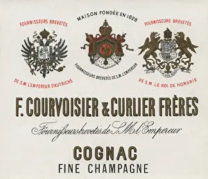 Anonymous Prints: Label Cognac Fine Champagne of company F. Courvoisier & Curlier Frères