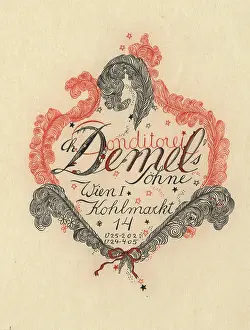 Label of confectionery Demel in Vienna