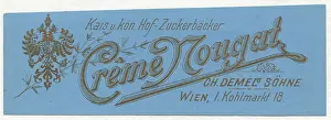 Confectionery Prints: Label Creme Nougat of Demel