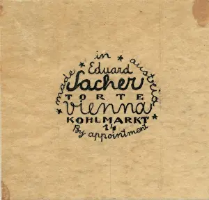 Anonymous Prints: Label Eduard Sacher Torte