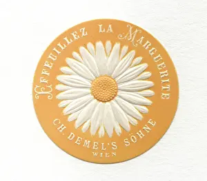 Flowers Prints: Label Effeuillez La Marguerite of Demel