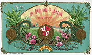Cigar Box Prints: Label for La Mejor Planta Elaborados Cigar Box