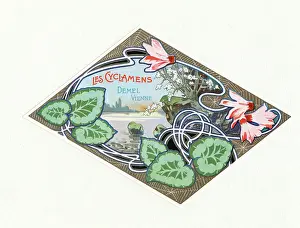 Confectionery Prints: Label Les Cyclamens from Demel