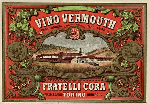 Anonymous Prints: Label Vino Vermouth of comany Fratelli Cora