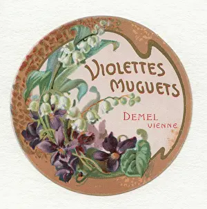 Confectionery Prints: Label Violettes Muguets from Demel