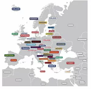 Czech Republic Gallery: Labeled European Map