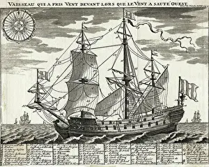 Mast Prints: Labeled Illustration Of Sailing Ship