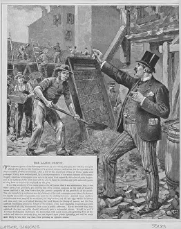 Prints of Engraving of The Labor Despot, showing the tyranny of the walking delegate, a recurring theme in anti-trade union cartoons. (Photo by (F. Lewis/Archive Photos/Getty Images) Urban Echoes of America’s Golden Age: The Labor Despot Delegate