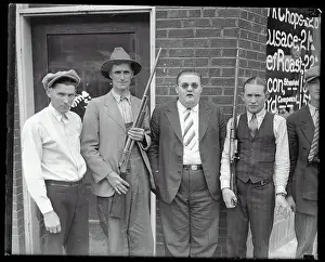 Labor Leader Alfred Hoffman with Bodyguard