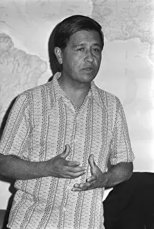 Labor Leader Cesar Chavez Speaks to Ranking Clergy