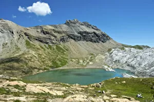 Lac des Autannes, lake in the mountains, Bernese Alps, Canton of Valais, Switzerland