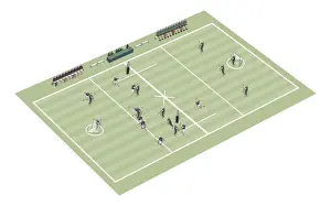 Team Sport Prints: Lacrosse pitch and positions