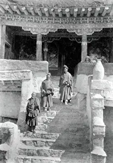 Monk Prints: Ladakhi Monastery Entrance; Monks On Ste