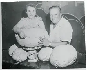 Laddie Krocek and Barbara Polivka Measuring Mushrooms