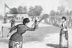 Ladies Lawn Tennis Tourney; Illustration