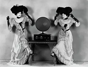 Feather Plume Prints: Ladies Practicing Polka Dance