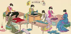 Needles Prints: Ladies Sewing