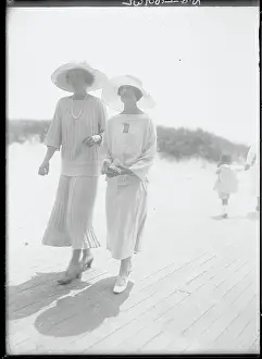 Lady Acquaintances Strolling Outdoors