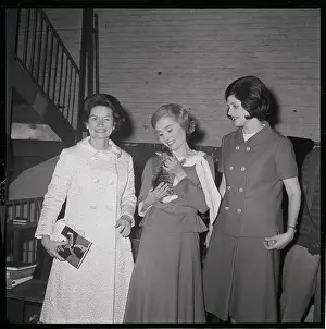 Lady Bird Johnson and Daughter Backstage