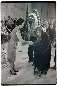 Lady Bird Johnson Greeting Crow Elders