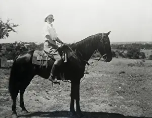 Ranch Prints: Lady Bird Johnson Riding Horse