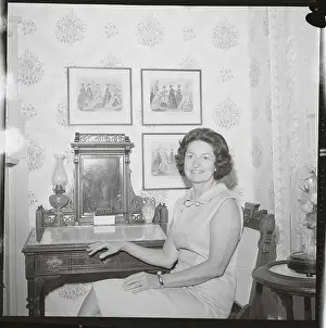 Lady Bird Johnson at Vanity Table