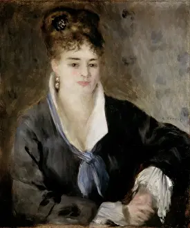 Keywording Prints: Lady in Black, 1876. Artist: Pierre-Auguste Renoir