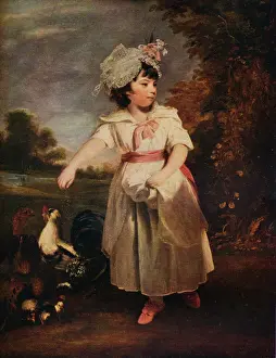 1930s Prints: Lady Catherine Pelham Clinton feeding her chickens