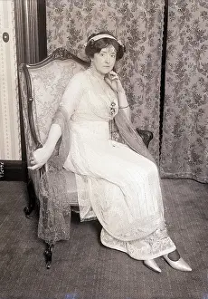 Beads Prints: Lady Duff Gordon Shown Seated with Gown