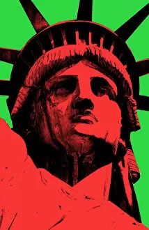 Images Dated 30th December 2015: Lady Liberty Pop Art