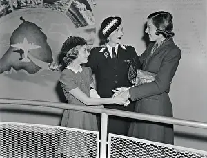 Lady Louis Mountbatten and Two Daughters at LaGuardia