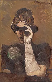 Art Gallery Prints: A Lady With Opera Glasses