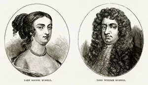 Images Dated 10th February 2018: Lady Rachel Russell and Lord William Russell of Woburn, England Victorian Engraving, Circa 1840