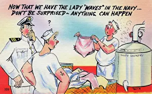Sailors Prints: Lady 'Waves' in the Navy