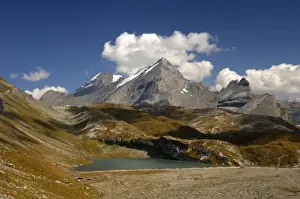 Bernese Alps Prints: At Laemmerensee Lake, view of the peaks of Mt Atels